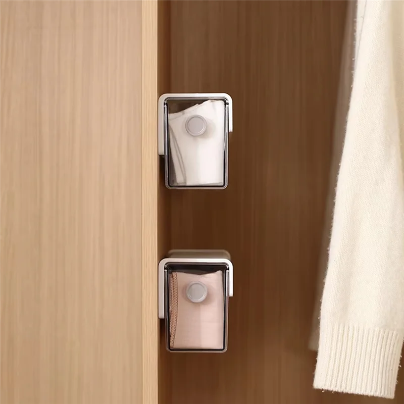 AF93-양말 및 속옷용 전환 가능한 6셀 벽걸이 서랍 정리함, 자체 접착식, 먼지 방지 보관 솔루션