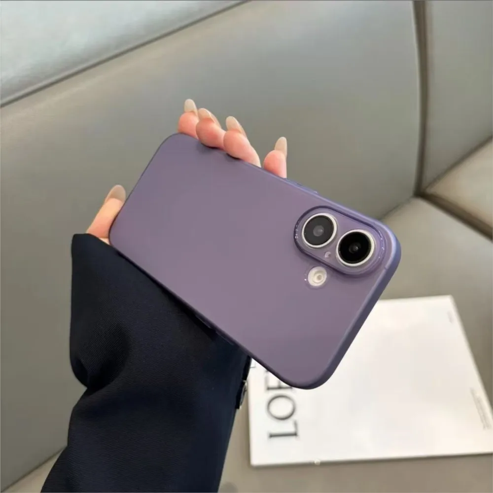 حافظة فاخرة رفيعة للغاية غير لامعة لهاتف آيفون 17 16 15 14 13 12 11 Pro Max 7 8 Plus SE 17 Air 16e حافظة صلبة مضادة للصدمات