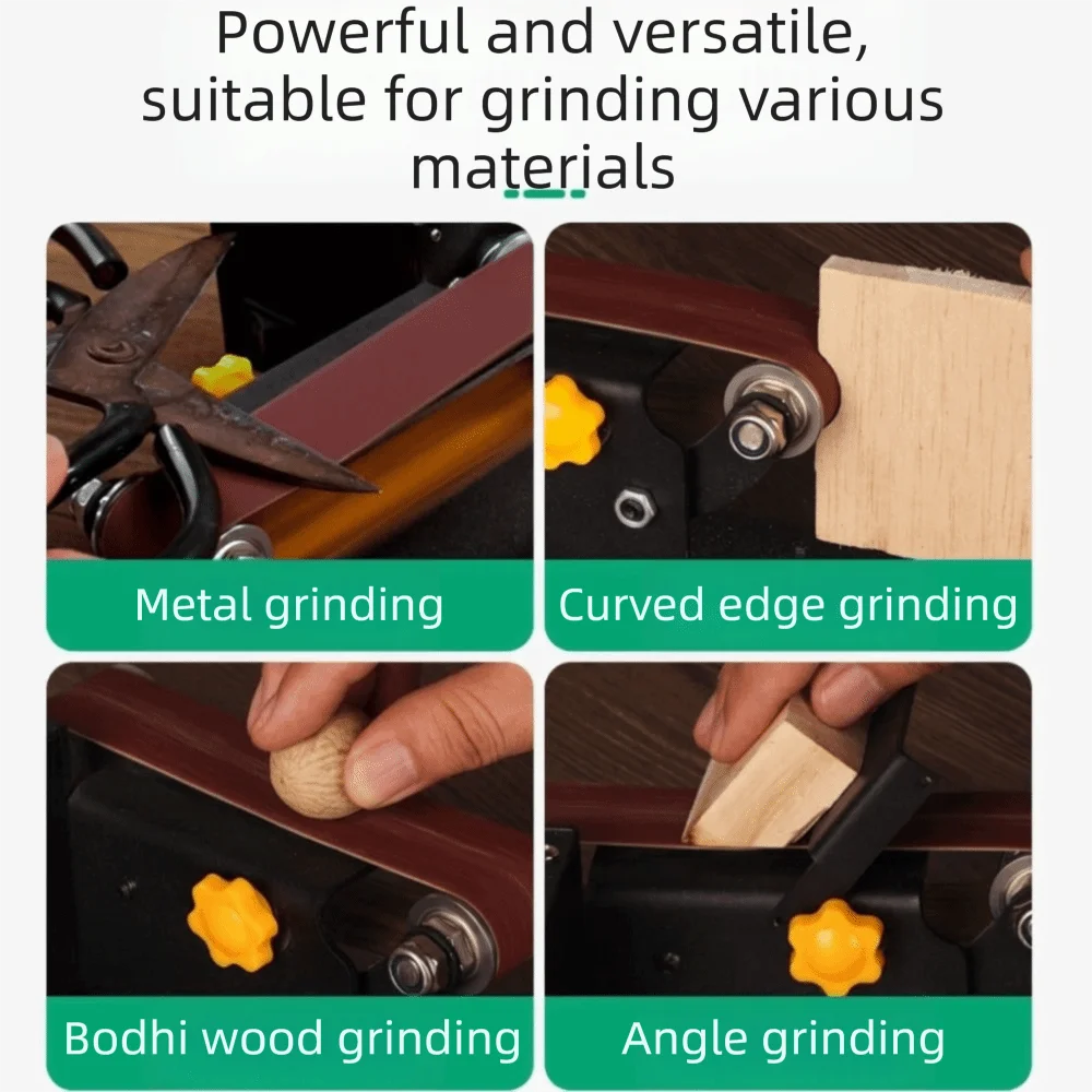 Multi Function Bench Grinder Adjustable Speed Pure Copper Motor Mini Electric Polishing Machine Metal Base Compact Body