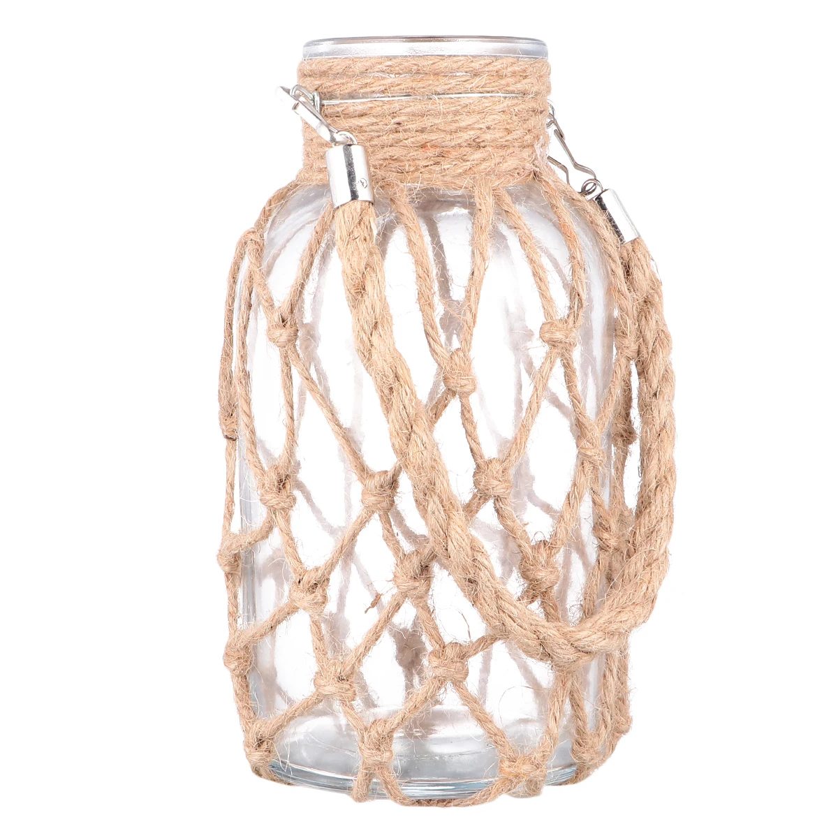 

Glass Vase Green Plant Rope Glass Vase Container Hydroponics Planter Rural Flower Pot Home Flower Pot Decor