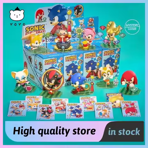New Genuine Hottoys Cosbi &amp; Sonic Sega Sonic Blind Box Sonic Model Miniature Model Sonic Anime Figures Mystery Box Gift Toys