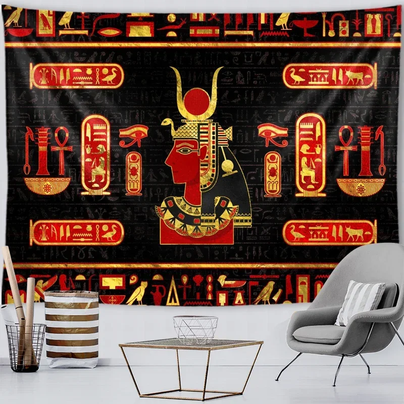 

Ancient Egyptian Tapestry Mystic Symbol Wall Hanging Cloth Home Old Culture Retro tapestry wall hanging house decoration