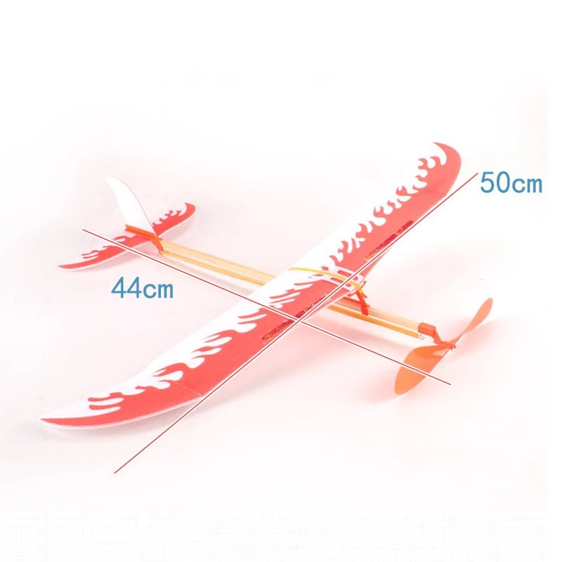 DIY Hand Throw Flying Glider Planes Elastic Rubber Band Powered Flying Plane Airplane Glider Assembly Model Toys for Children