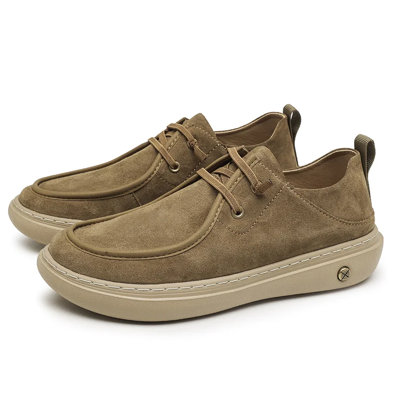 Stylish Hot-selling Men's Sneakers Fashion Comfortable Walking Shoes Suede Leather Shoes Outdoor Male Casual Footwear Trainers