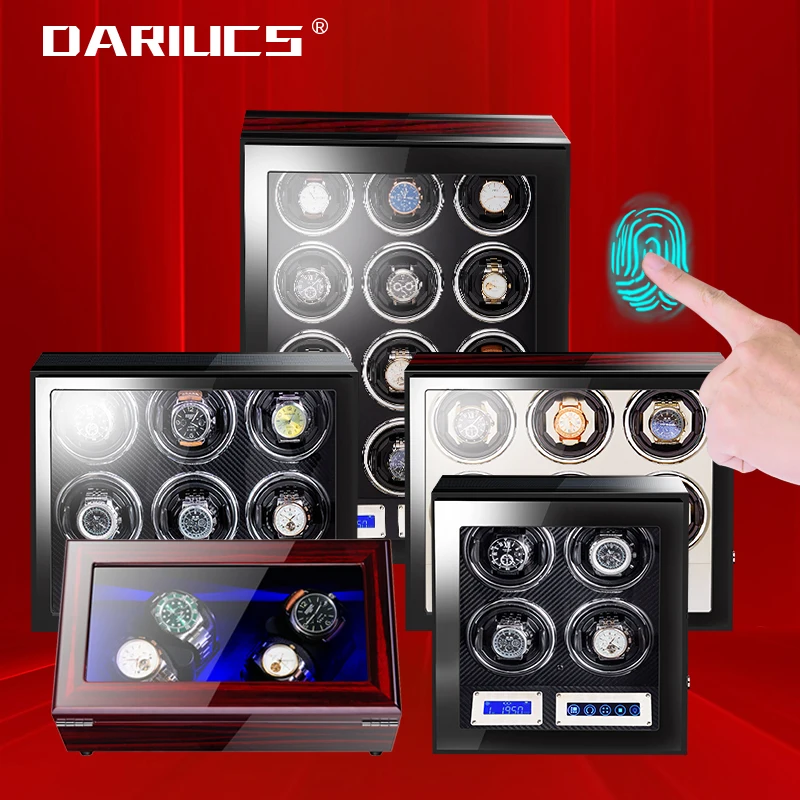 watch winder box automatic Holder Wood Case with Mabuchi motor LCD touch remontoirs de montres mechanical Watch storage box
