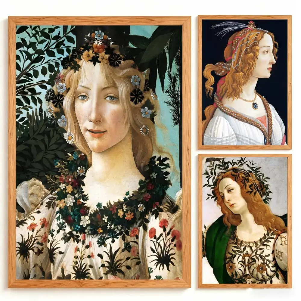 Art Sandro Botticelli Poster Wall Art Poster Prints Home Wall Decor Gift for Living Room, Bedroom Bar & Parlor