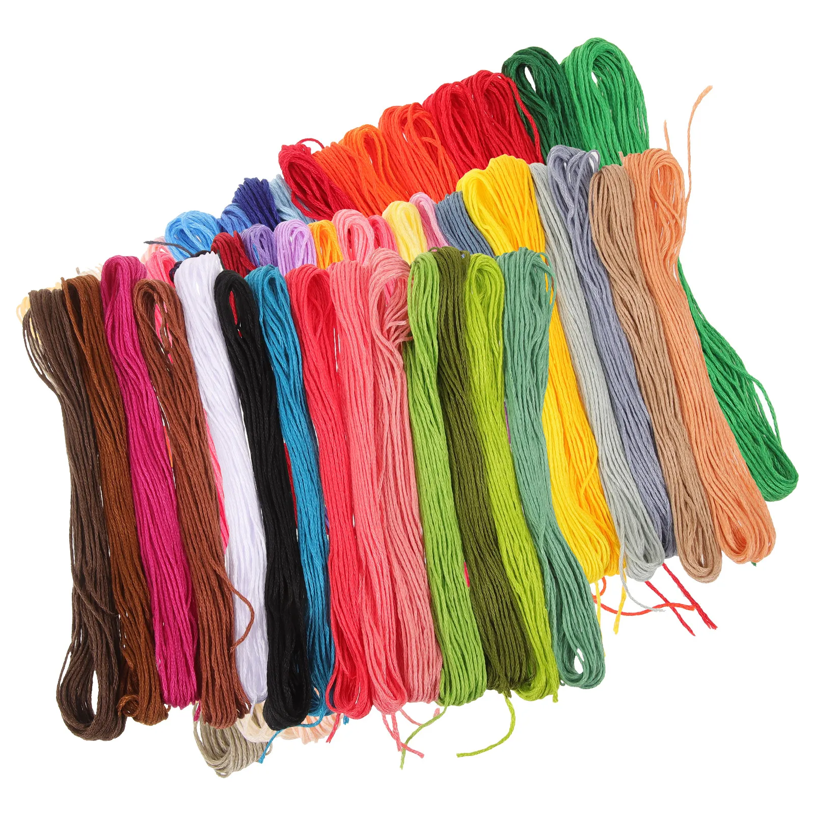 

50 Colorful Thread Kit Embroidery DIY Tools 2 Sets Cotton Wear Punch Needle Set resistant Bracelet Making Crafts Kits