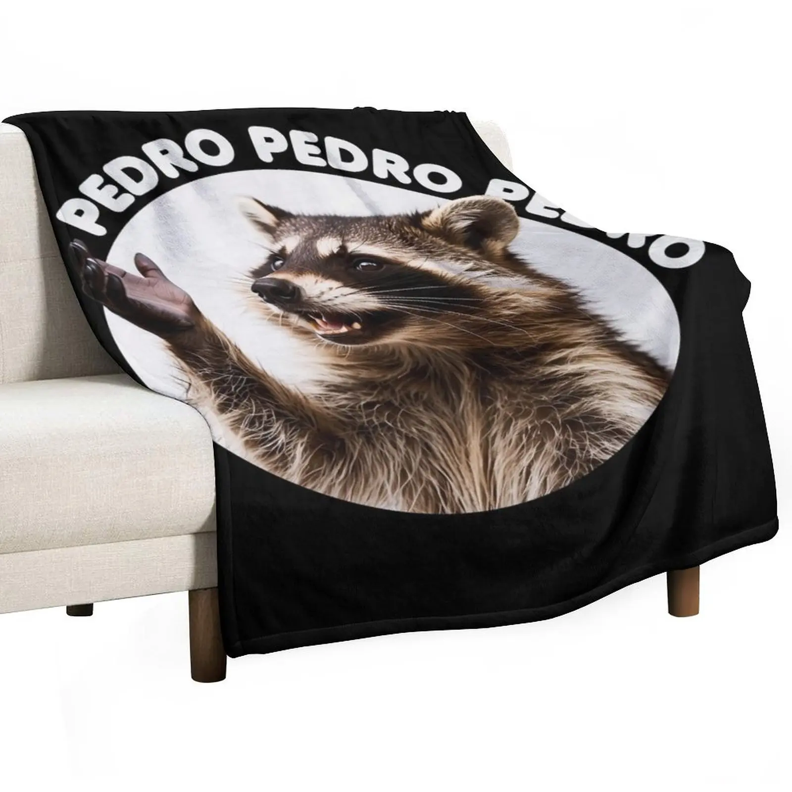 Pedro Dancing Raccoon Pedro Pedro Dancing Raccoon Meme T-Shirt Throw Blanket Furry for babies Custom Thin funny gift Blankets