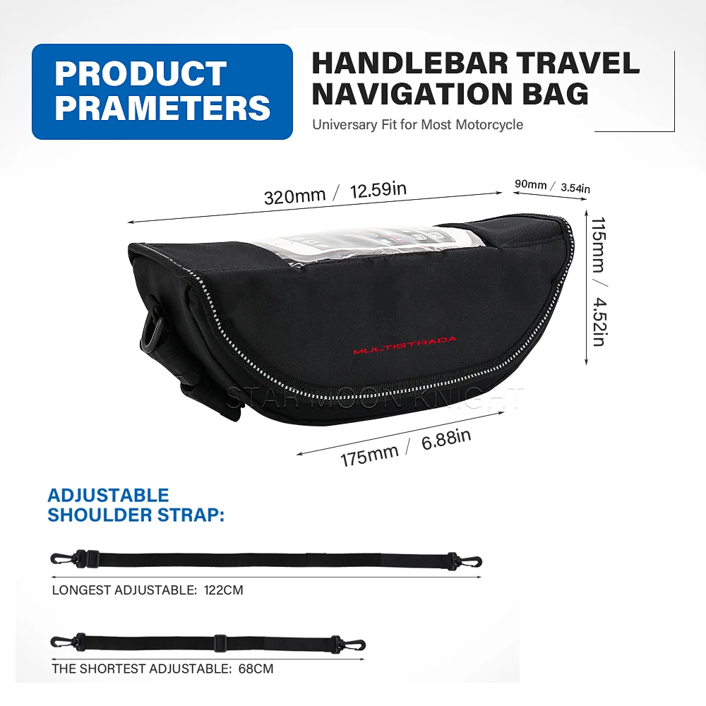 Waterproof Bag For Ducati Multistrada V4S 950 950S Multistrada 1200 Multistrada 1260 1260S Grand Tour  Travel Tool Handlebar bag