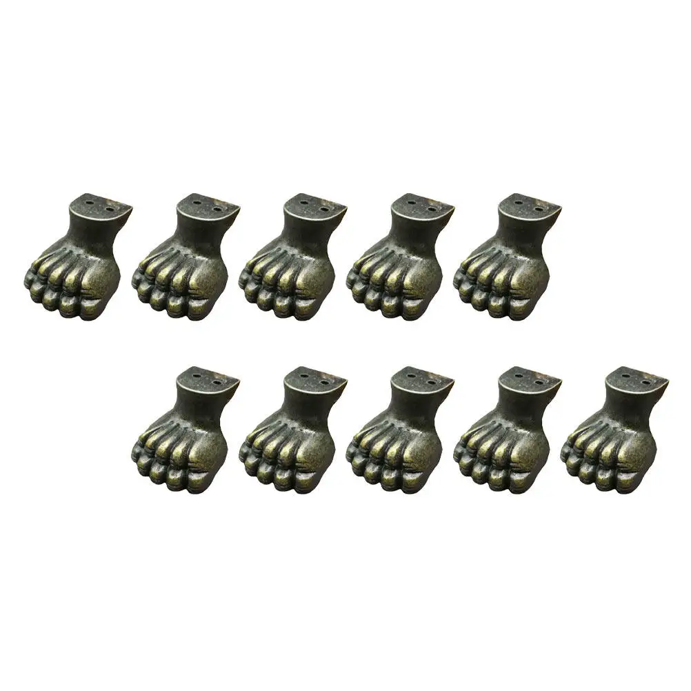 

10 шт. Декоративные ножки-уголки из цинкового сплава для мебели, защиты деревянных коробок, шкатулок для украшений, деревянных футляров