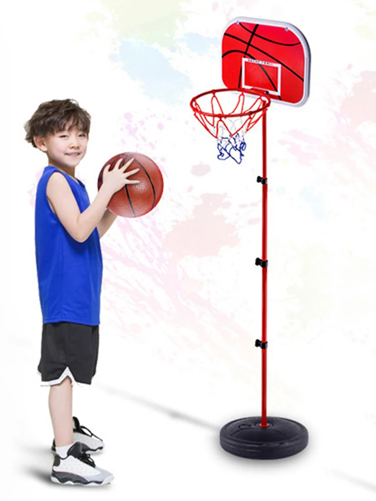 Mini panier de basket-ball avec balle et pompe, ensemble de cerceaux de basket-ball portables, jeu d'intérieur et d'extérieur pour enfants