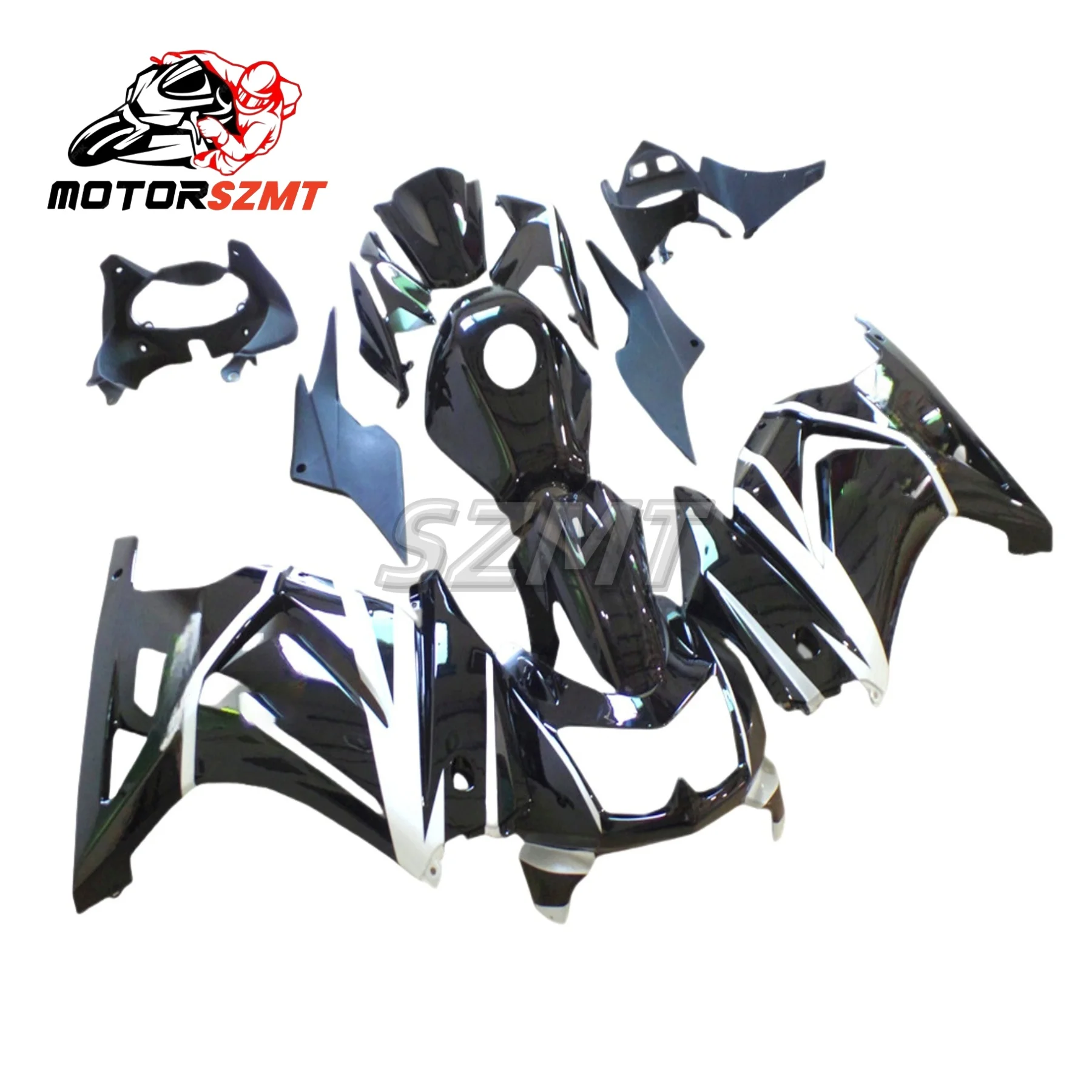 

Black Fairings For KAWASAKI EX 250 Ninja250 year 2008 2009 2010 2011 2012 Blue White Black Fairings Kit and Ninja250 2008-2012