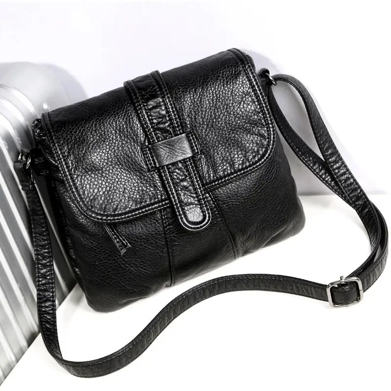 

Soft Leather Women's Casual oulder Bag Cro Menger Bag Faionable Multi-Functional Bag for Men And Women