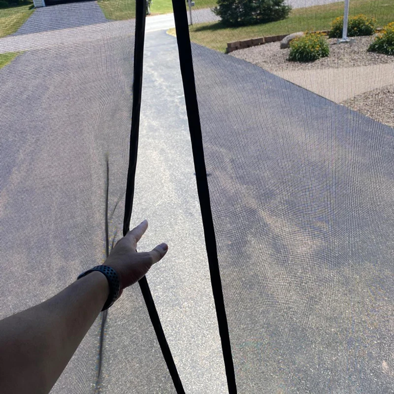 Afbeelding 7: Groot formaat magnetisch garagedeurgordijn Aangepast formaat klamboe Anti-vlieginsectenscherm gebruikt in paviljoenen Balkons Buitentent