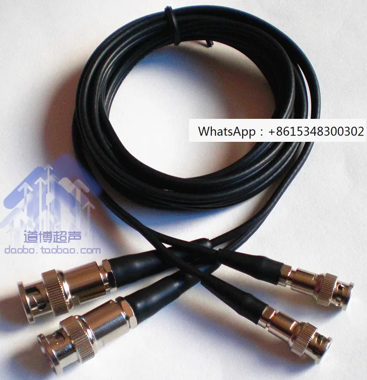 Q9Q9-Q6Q6 Ultrasonic Flaw Detector Dual Crystal Probe Cable Data Connection Cable Dual Row Dual Connection Flexible Cable