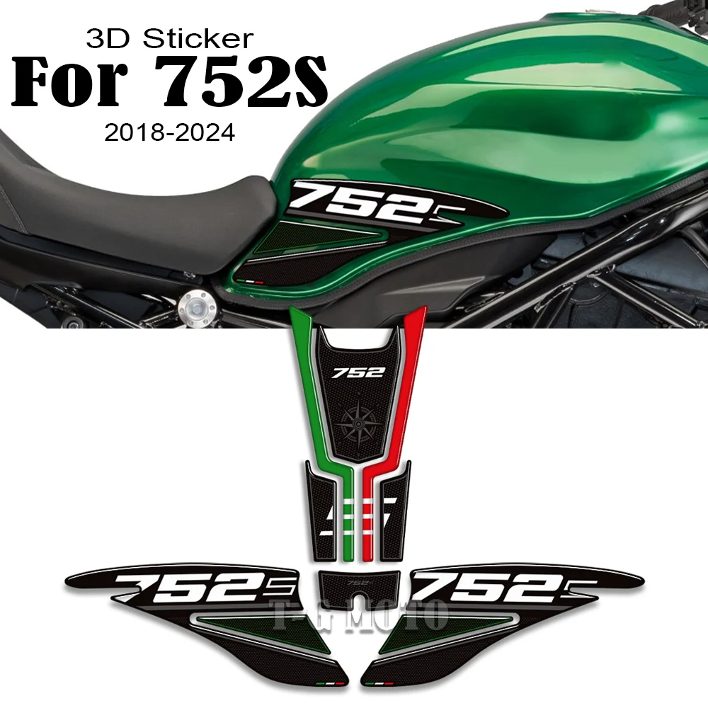 

For Benelli 752S 752 S Motorcycle Tank Pad Protector 2018-2024 Knee Grips Sticker Anti-Slip Gas Oil Tank Traction Pad Decal