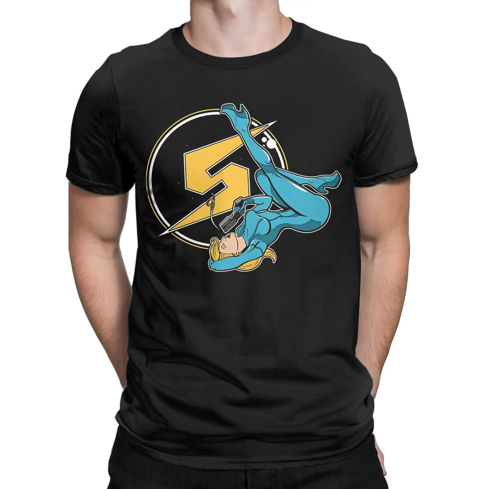 Bounty Hunter Classic Metroid Novelty Graphic 100% Cotton T-Shirt Tops Tees For Men