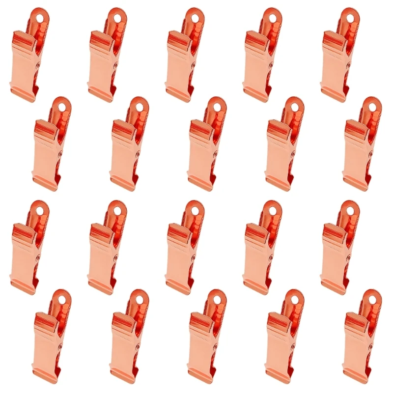 R1WD 20Pcs Heavy Duty Metal Document Clip with Hanging Hole Multipurpose Metal Reverse Clamp For Woodworking File Management