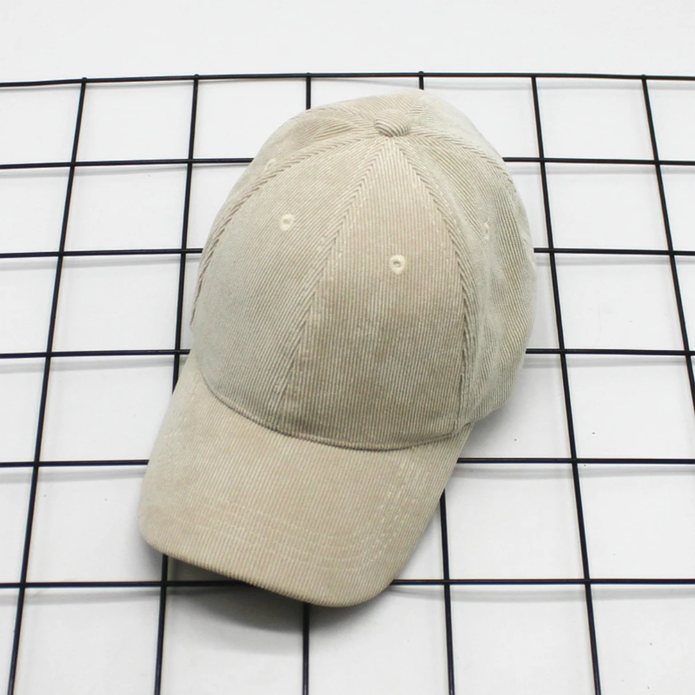 

Corduroy Baseball Unisex Adjustable Hat for Baseball Cap Sun Peaked Cap Block Hat Outdoor Sun Block UV Protection