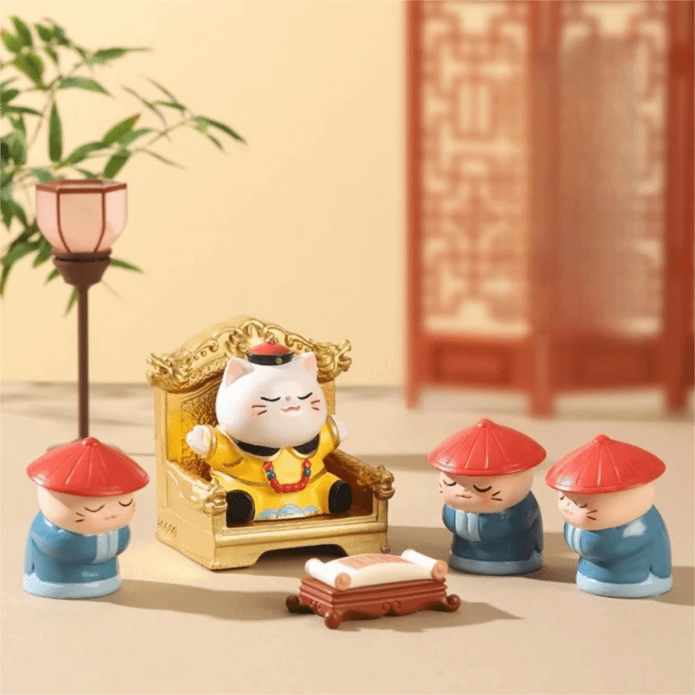 

Emperor Cat Supremo Cat Ornament Funny Wealth Crafts Mini Resin Doll Miniature Cartoon Cartoon Cat Ornaments Desk Decor