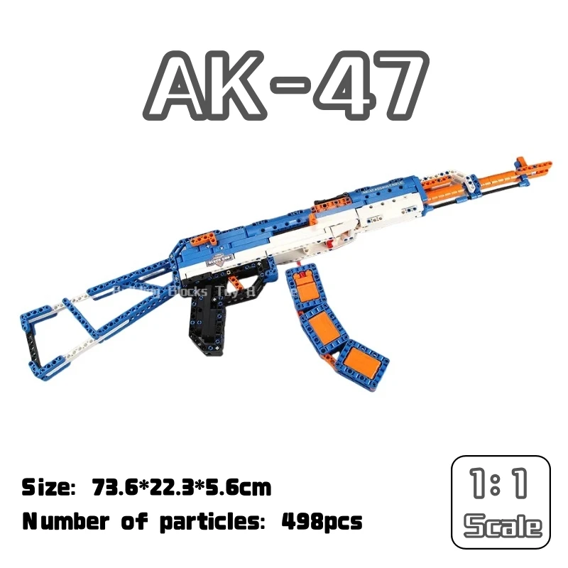 시티 테크니컬 폴리스 밀리터리 무기 자동 소총 블록 조립식 AK-47 소총 모델 브릭 장난감 어린이 크리스마스 선물