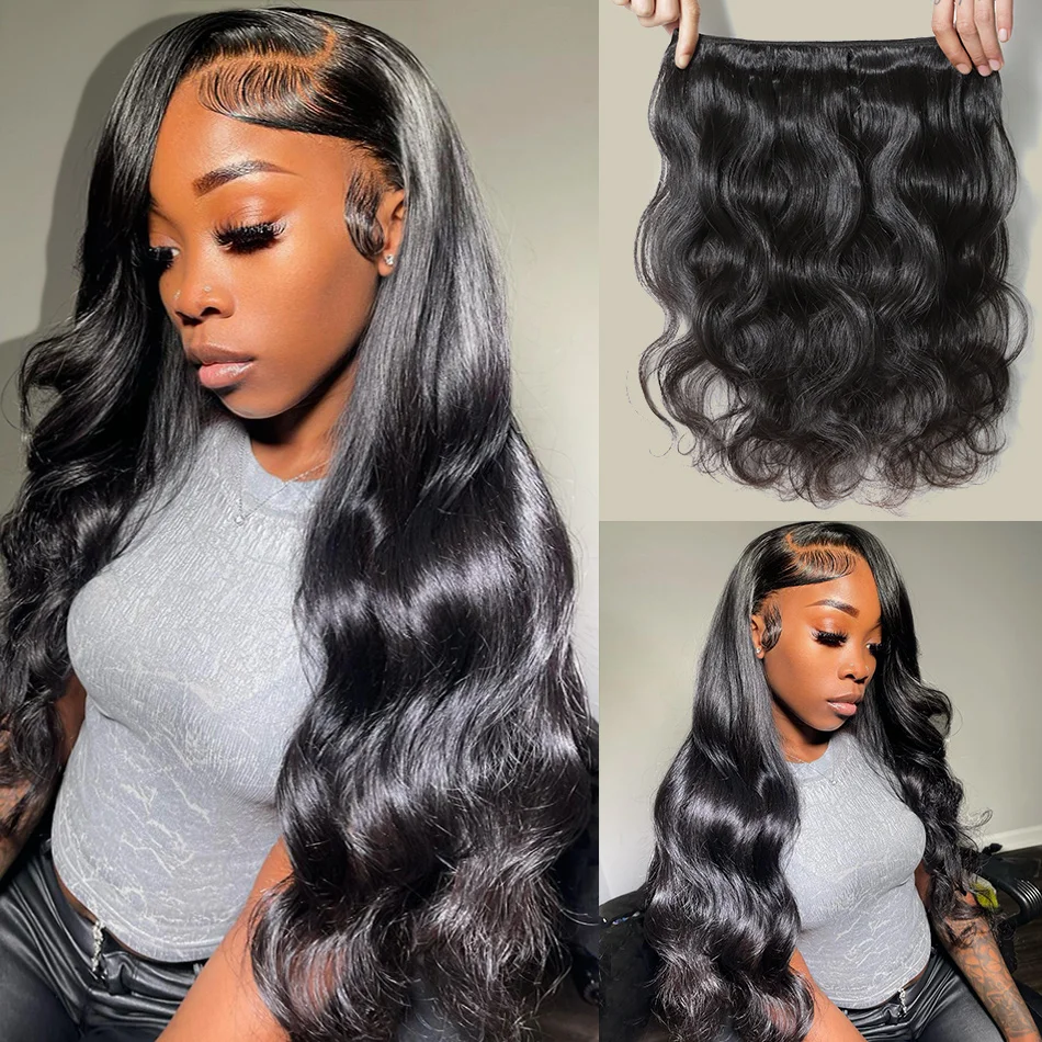 Melodie Hair Body Wave 28 30 40 Inch Indian Remy Raw Virgin Unprocessed 100% Human Hair Water Wave Extensions 1 3 4 Bundles Deal