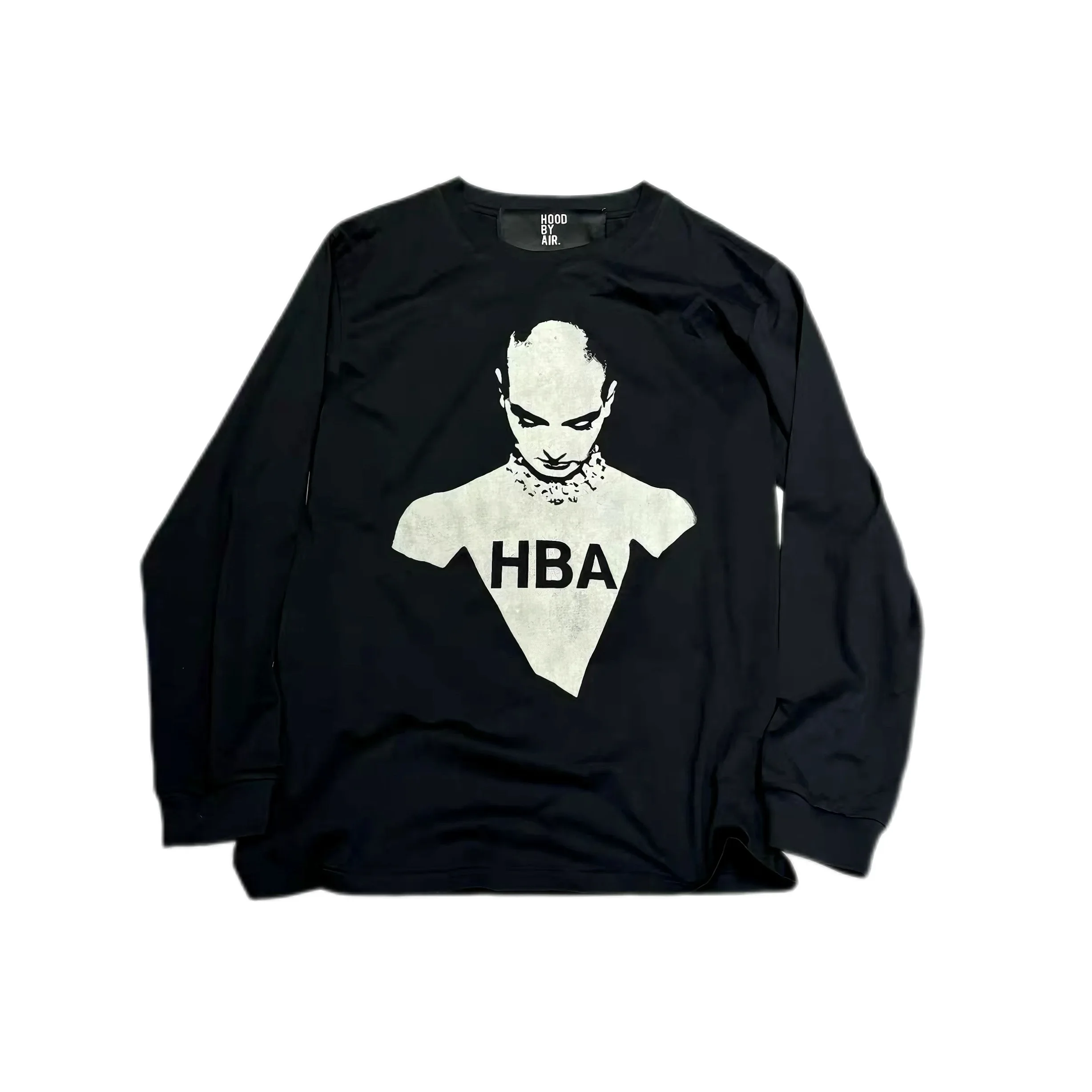 Kanye Long Sleeve Portrait Print T-Shirt Cotton Breathable Sweat Absorbent Comfortable Unisex Spring Autumn Wear