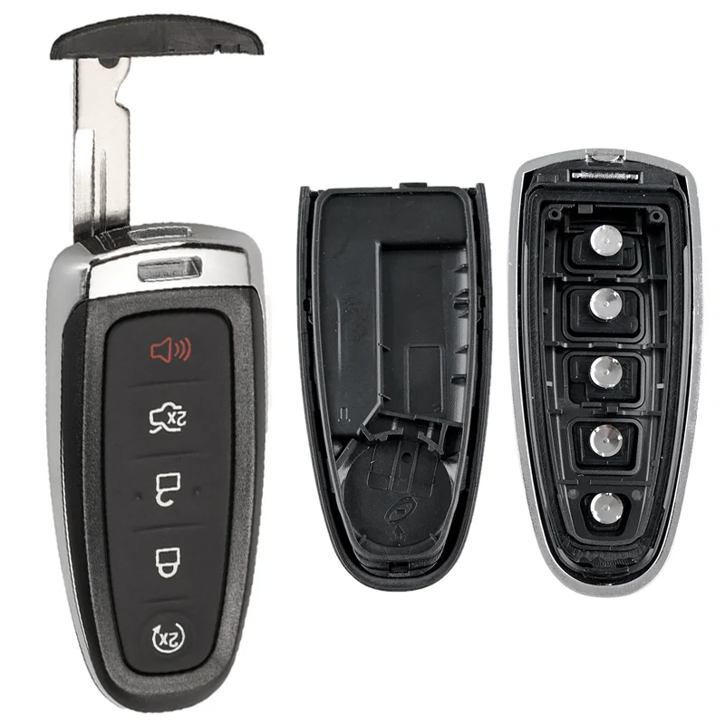 

5 Buttons Black Replacement Car Remote Smart Key Shell Fit for Ford Explorer- Edge Escape- Flex- Taurus- 2011 2012 2013