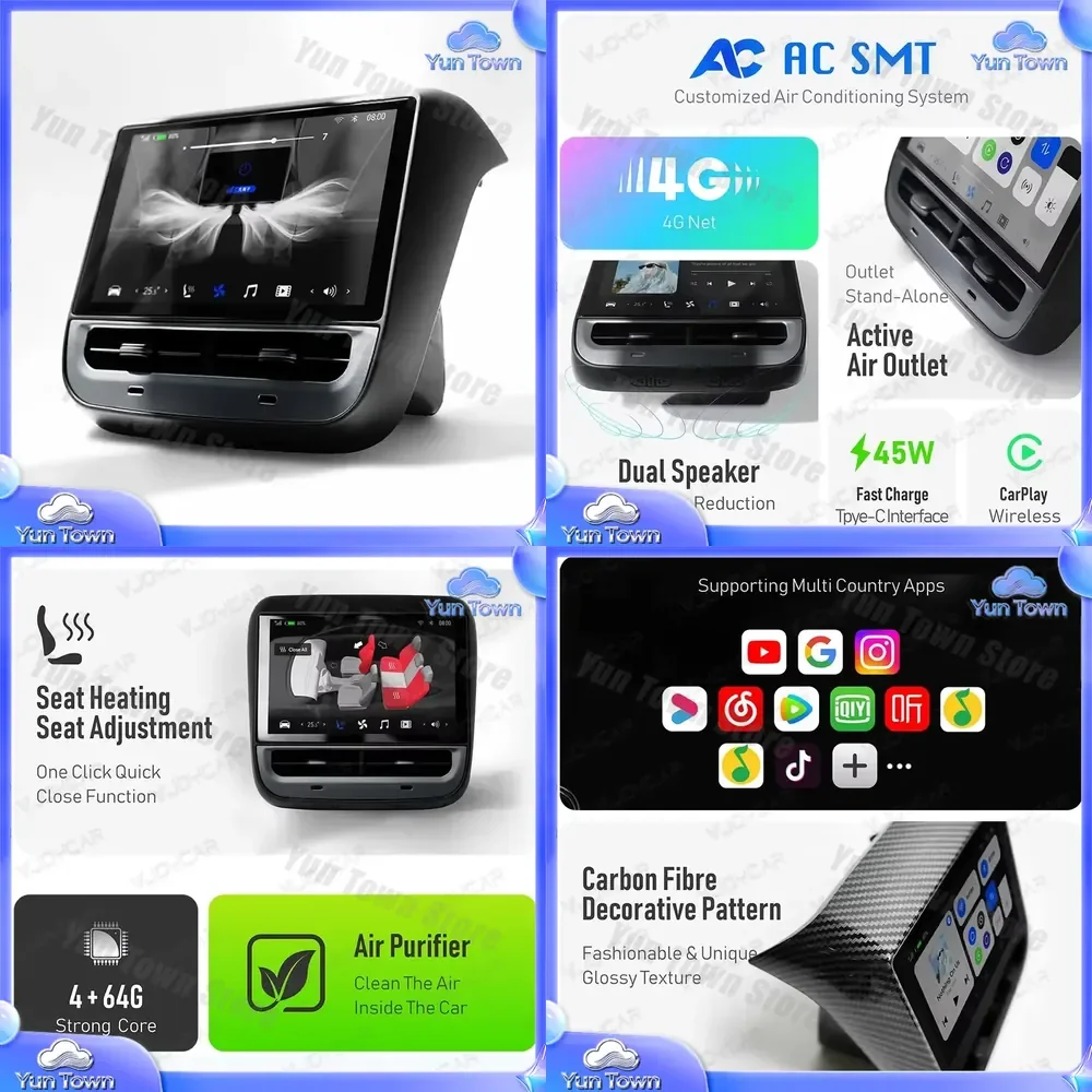 7 inch IPS Screen 4G+64G Android 14.0 CarPlay Display Panel for Tesla Model 3 and Model Y