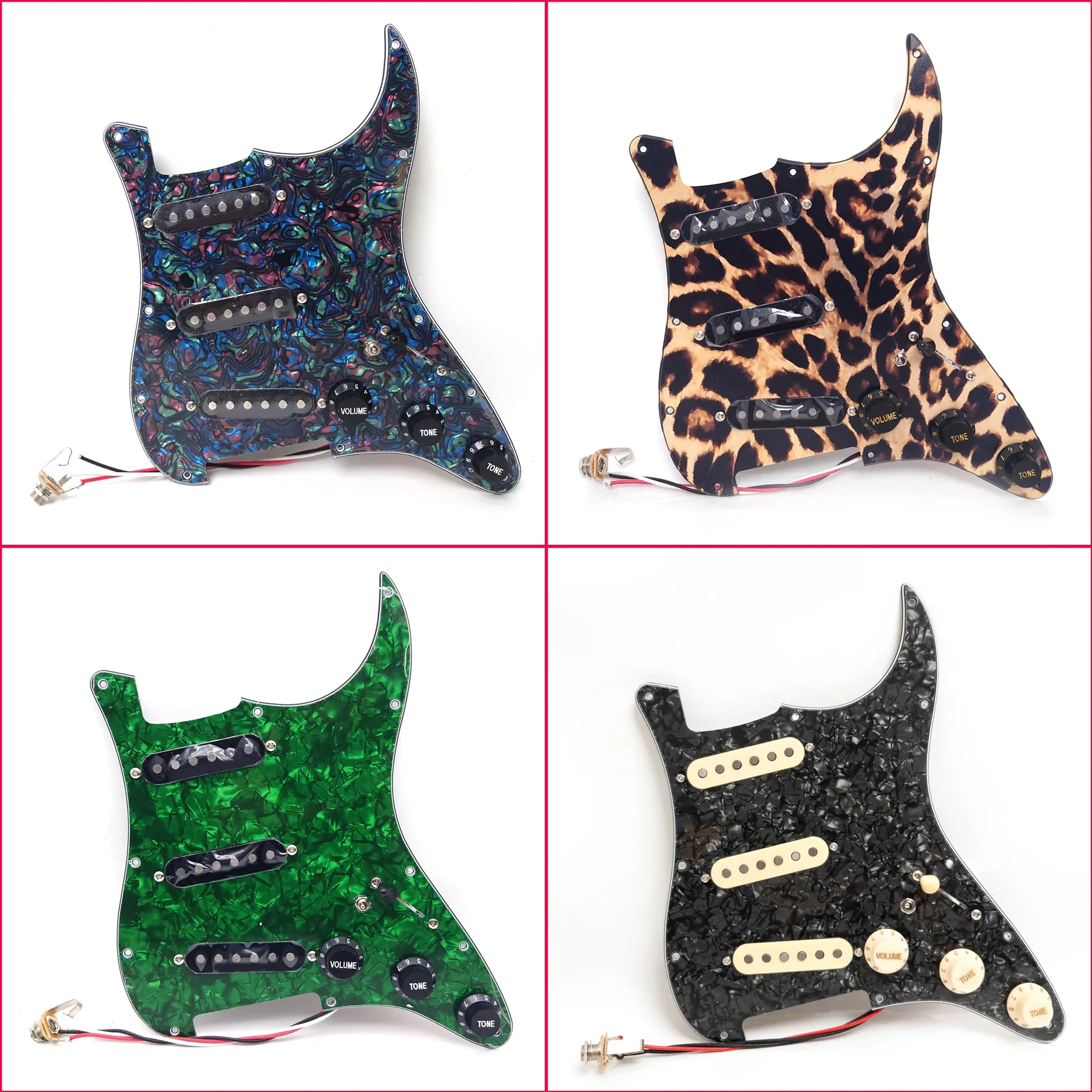 

Yumiya Guitar Prewired Loaded Pickguard Set For ST SSS Single Coil Alnico 5 Pickups Set Electric Guitars Replacement Parts