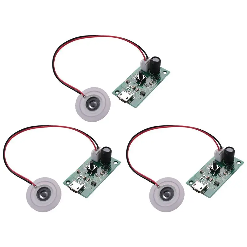 B89B-12Pcs Mist Maker Atomization Plate With 5V USB Humidifier Module Integrated Circuit Board Driver With Timing Switch