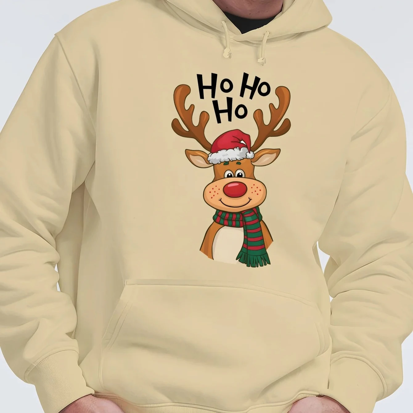 New Women's Christmas Deer Hat Sweater Casual Sport Shirt Letter Pattern Formal Fit Winter Festival Hoodie Warm Winter Soft Top