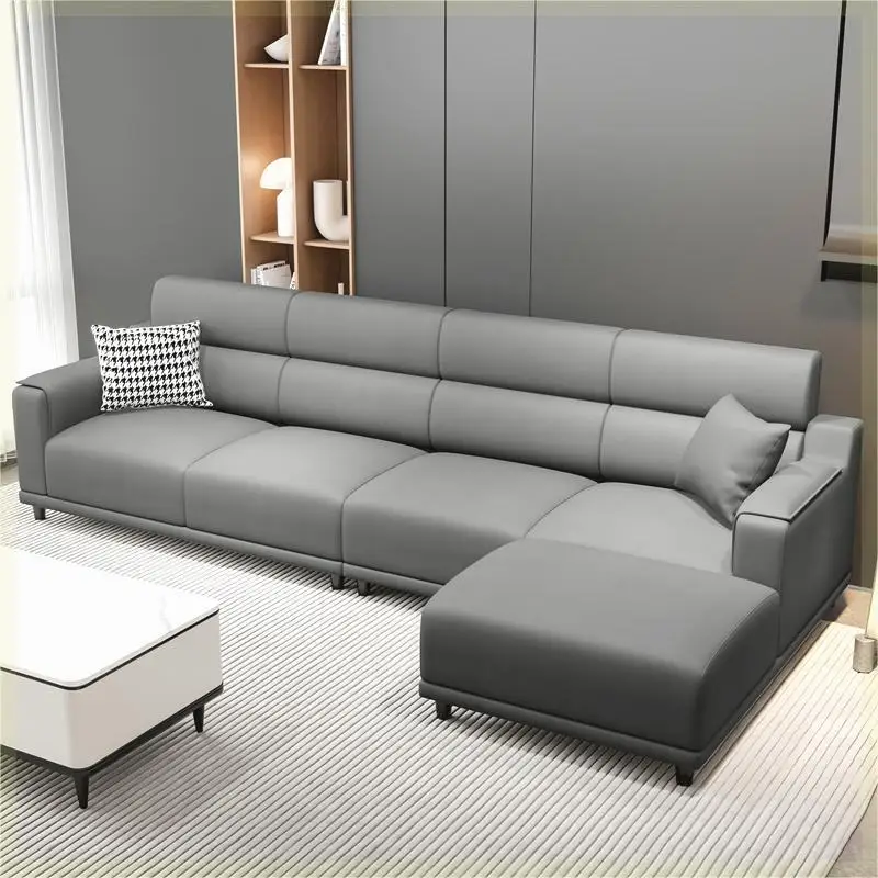 

High-end leave-in technology fabric sofa living room size Italian minimalist modern straight row princess model