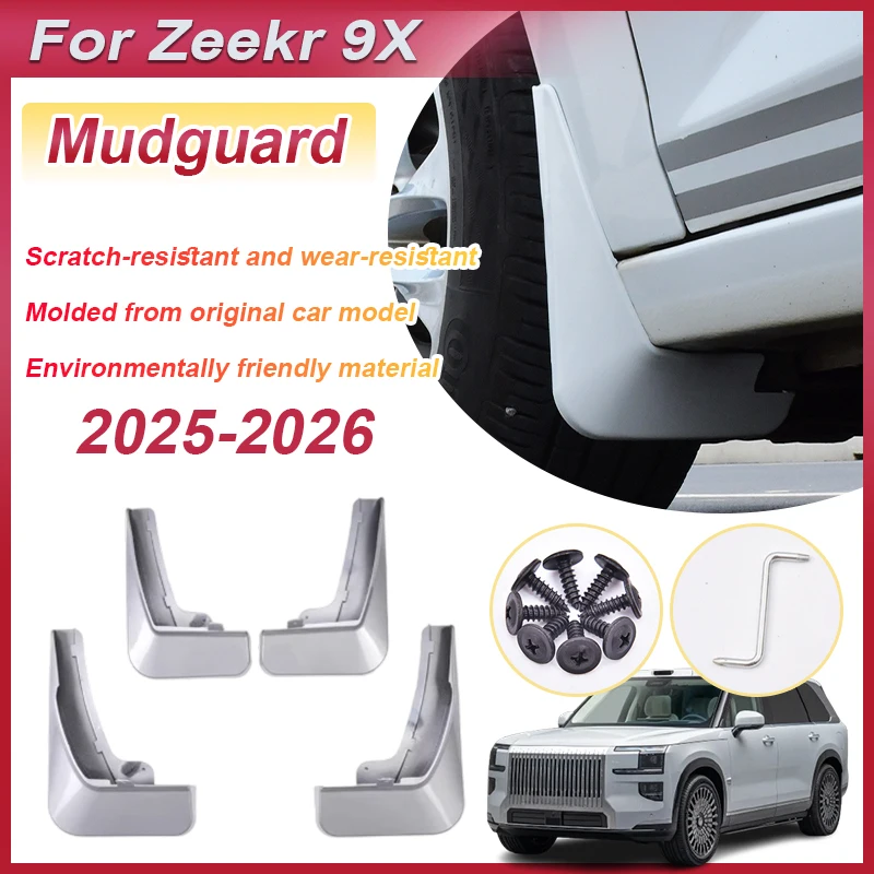 

4PCS Painted For Zeekr 9X Body Kit 2025 2026 Accessories Front Mud Flaps Splashes Spoilers Rear Mud Fender FlaresCar Accessories