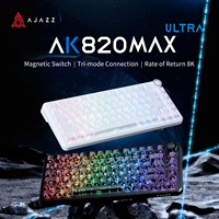AJAZZ AK820 Max Ultra HE Hall Effect Magnetic Keyboard Gaming Mechanical Keyboard 75% 8K ARGB Wireless Bluetooth Gamer Keyboards