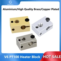 Calzini in Silicone con blocco riscaldatore V6 PT100 di alta qualità blocchi riscaldanti in alluminio ottone placcato rame per V6 Hotend