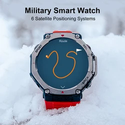 2025 Adventure GPS Smart Watch T-Rex 3 5ATM/ IP69K Swimming Waterproof Military Smartwatch Men with Compass Altimeter Barometric
