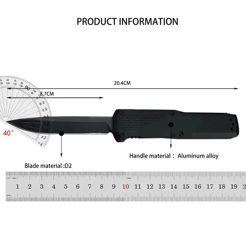 4 Styles BM 4600 Knives D2 Blade Aluminum Handles Outdoor Camping EDC Portable Survival Self-defense Adventure Knives Tools