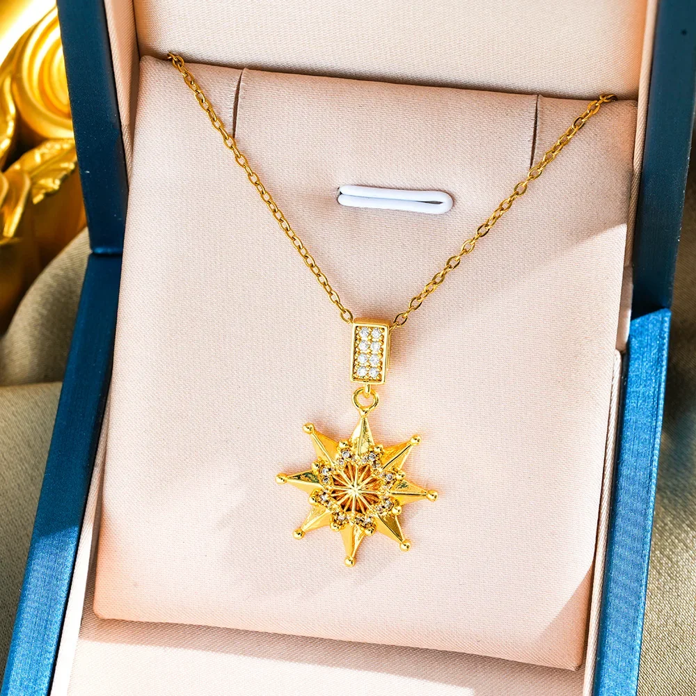 Простое, модное, универсальное и элегантное женское колье на ключице со звездой из титановой стали, с нишевым дизайном.