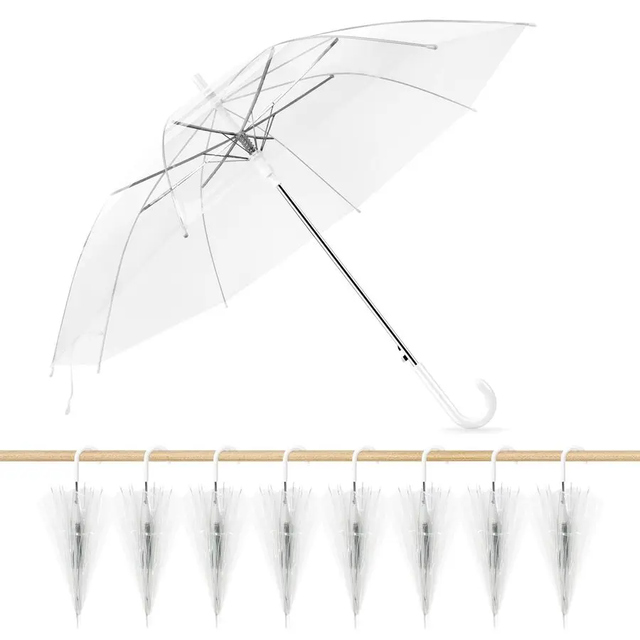 

Pack Wedding Umbrella Bulk, Windproof Large Rain Umbrella, Strong Fiberglass Frame, Auto Open Wedding Umbrellas for Guests Bride