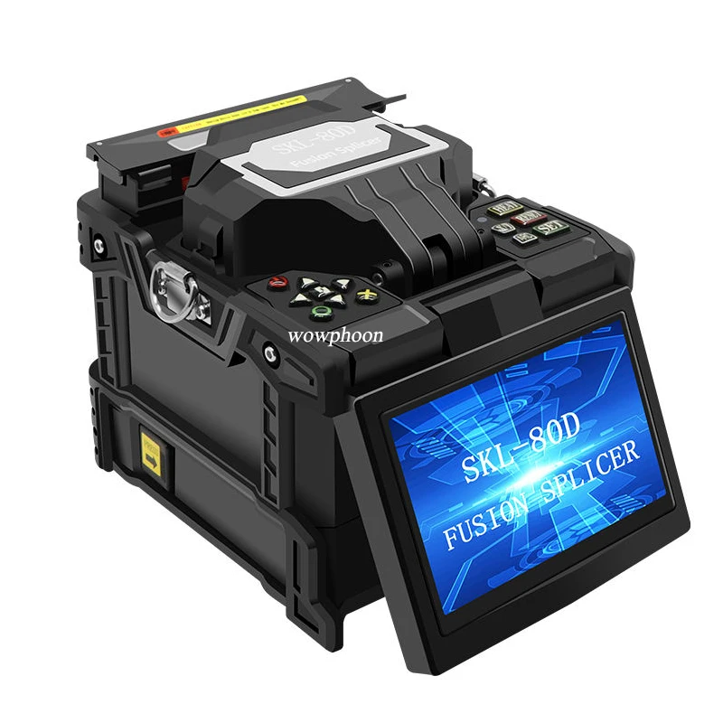 SKL-80D Fully Automatic Fiber Core Alignment Fusion Splicer Machine, 7800mAh Fiber Optical Splicing Machine for FTTH Customized