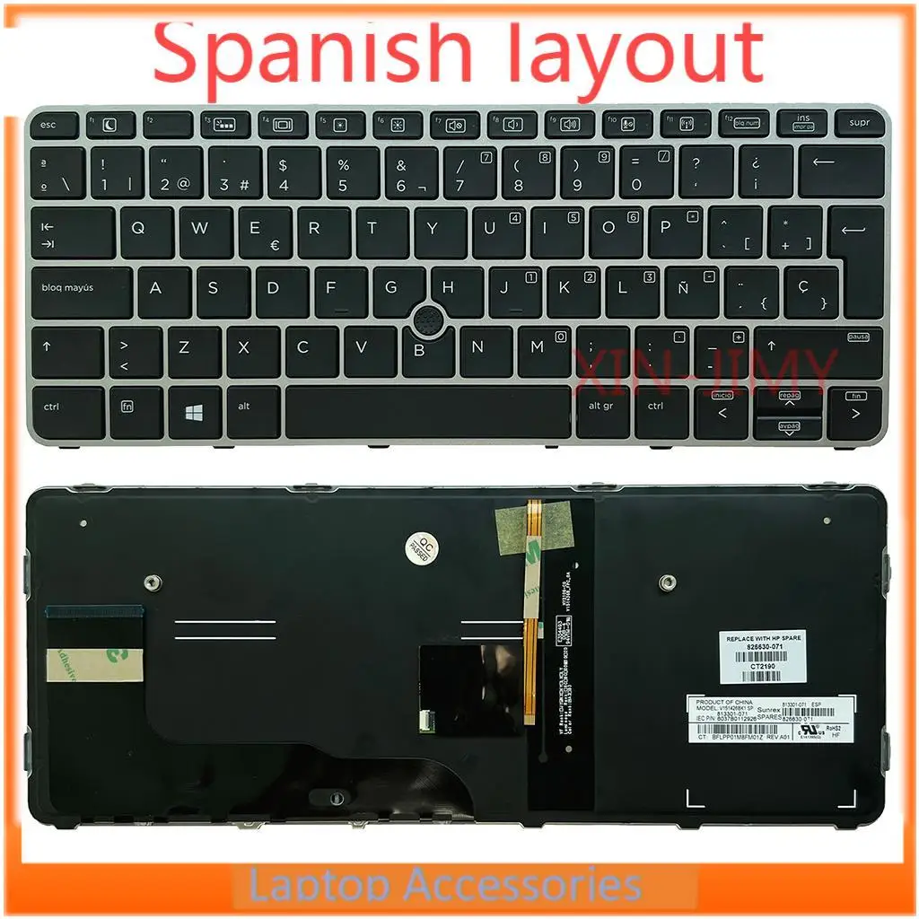 Teclado retroiluminado español 725 G3 para HP EliteBook 820 G3 820 G4 725 G3 725 G4 HSTNN-I42C 5CG6503RDB V151426AK1 SP