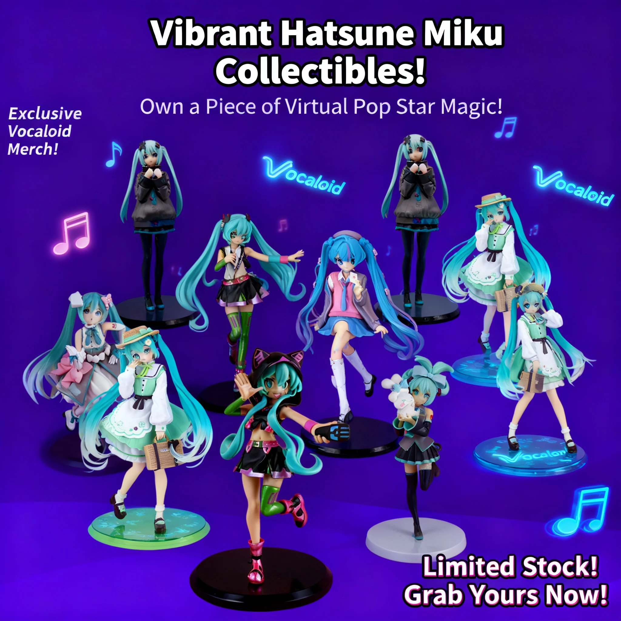 Fairy Tale Wonderland Miku Hatsune Matcha Parfait Anime Girl Statue Desktop Car Decor Wholesale Bulk