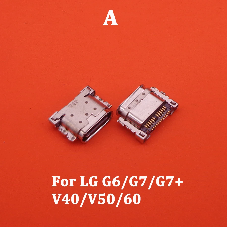 2PCS Type C USB Charging Dock Connector For LG G8 ThinQ G820 G8S G7 Q7 G6 G600 G9 G900 Q92 V60 V50 V40 V30 V35 V30S Charger Port