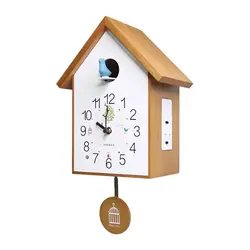 European 3d Cuckoo Clock Wall Wood Pendulum Clock Hanging Bell Living Room Watch Mechanism Reloj De Pared Bedroom Decor SC050