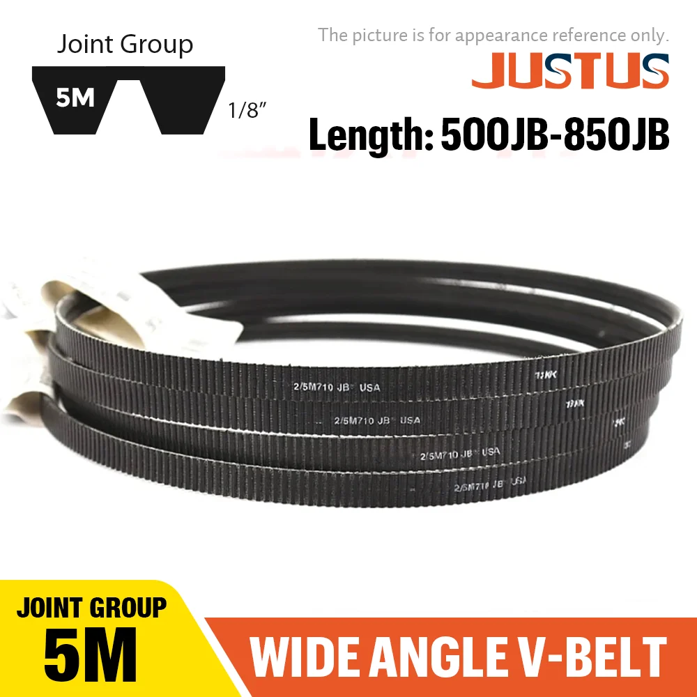 

USA-Wide angle V-belt Joint Group 2/5M 500JB to 3/5M 850JB For Harbor Freight Lathe Drive Belt Transmission Triangle Belt