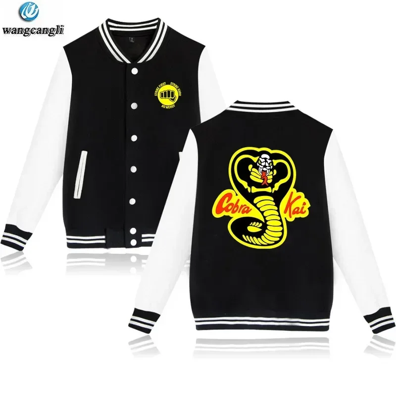 Hot sale fashion karate kid jacket womens movie Daniel larusen Cobra Kai sweatshirt mens hoodies baseball jackets coat oversized