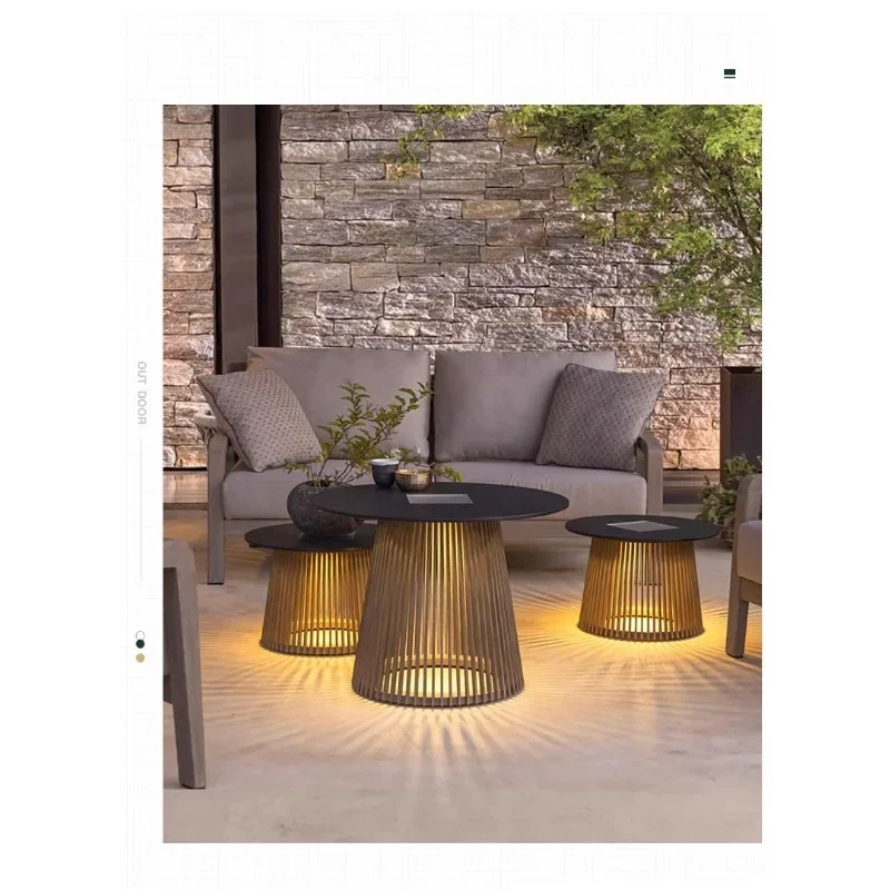 Solar floorlamp, outdoor tea tabl lamp, courtyardamp, waterproof outdoor coffee tablelamp, lawnamosedtable lamp