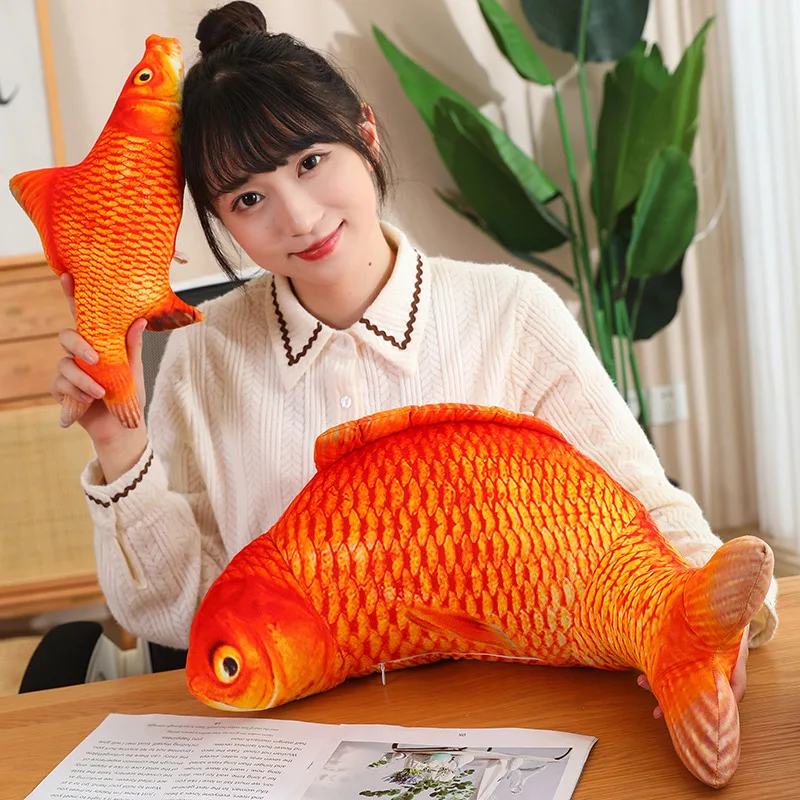 Interessante pesce simulato peluche bambola cuscino posteriore realistico crociano carpa squalo peluche decorazione auto sedia divano regalo per ragazzi