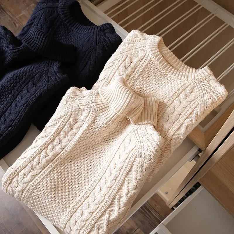 

Мужской вязаный свитер с высоким воротом, не скатывающийся, пушистый, с круглым вырезом, удобный, с длинными рукавами, молодежный, надеваемый через голову